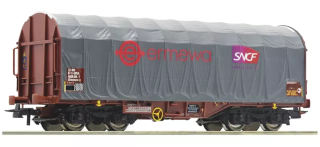 ROCO 76450 Wagon à bâche coulissante Ermewa SNCF ép VI - SNCF - HO