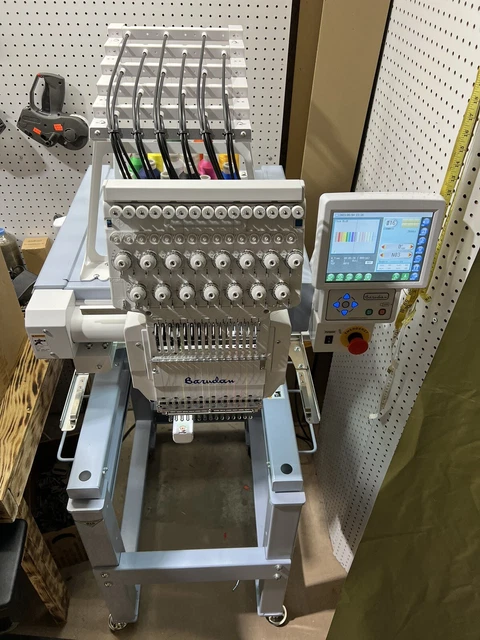 New Barudan Pro 3 Embroidery Machine Single Head 15 Needle Tons Extras