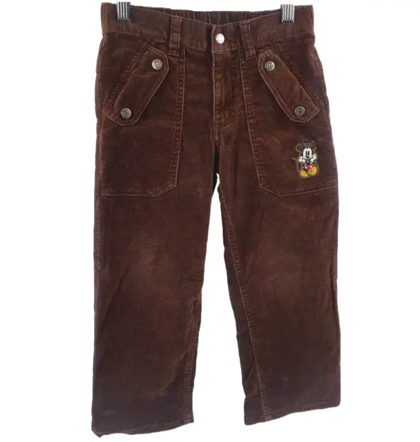 H&M x Disney Mickey Mouse Kids Brown Corduroy Pants Size US 5-6Y
