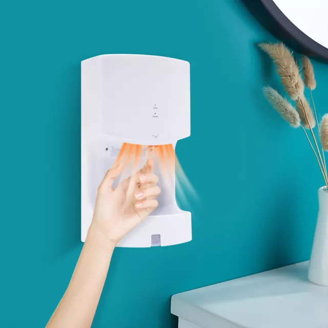 Wall Mounted Hand Dryer Cold/Hot 2 Modes Auto-sensing All-in-one Machine US