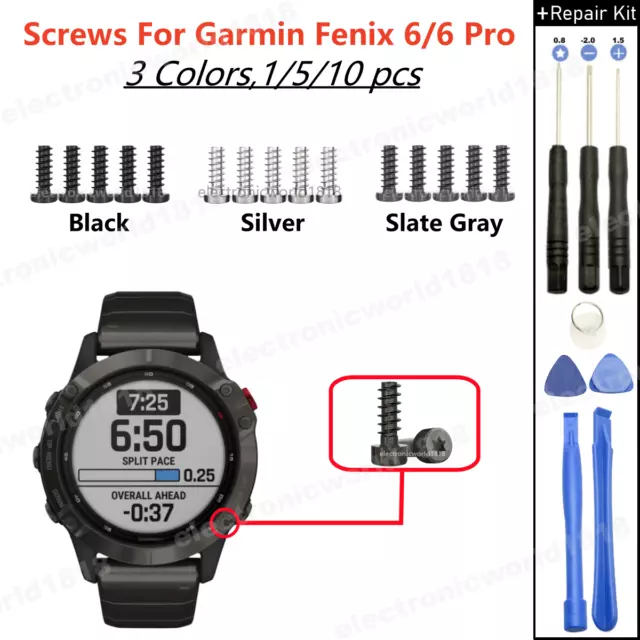 For Garmin Fenix 6/ 6 Pro GPS SmartWatch 3Colors Screws Repair Replacement Parts