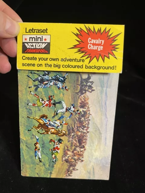 Vintage 1980s CAVALRY CHARGE LETRASET MINI ACTION TRANSFERS WAR Waterloo USED