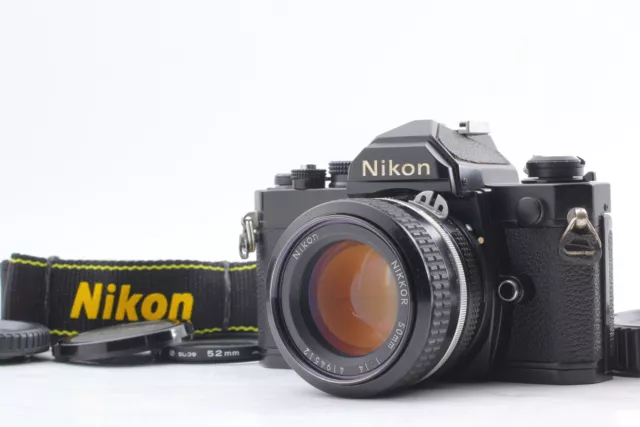 [Exc+5] Nikon FM Black 35mm SLR Film Camera Body Ai 50mm f1.4 Lens From JAPAN