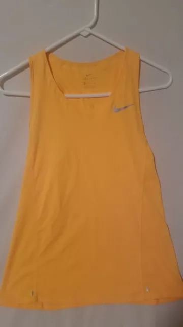 Nike Dri Fit Womens Tank Top Size XS Orange. Running Casual Sleeveless