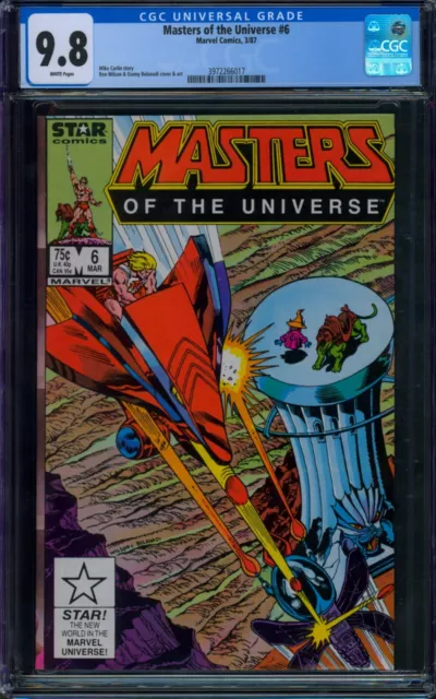 Masters of the Universe #6 💥 CGC 9.8 WHITE PGs 💥 He-Man Marvel Star Comic 1987