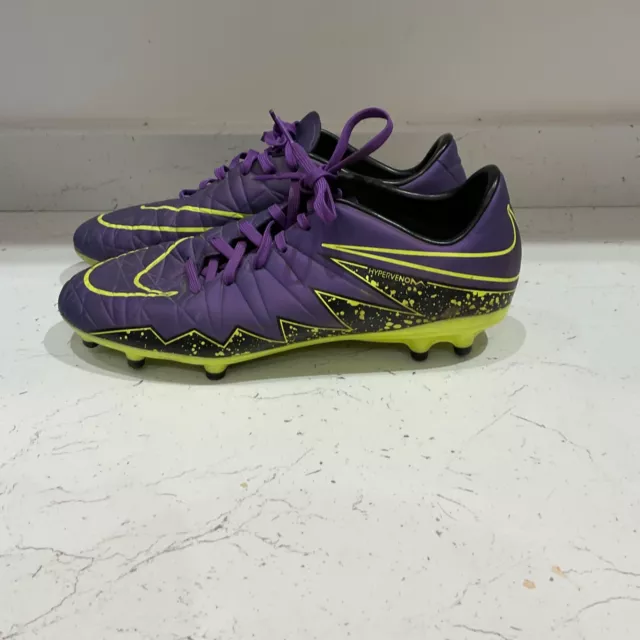 Nike Hypervenom Phelon II FG Rare Football Boots Purple Yellow UK Size 7