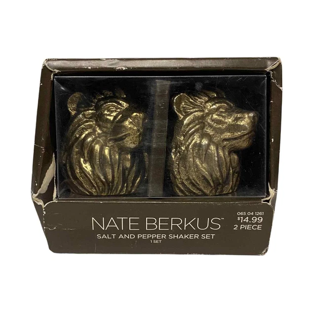 Target Nate Berkus Brass Salt Pepper Shaker Lions Home Decor