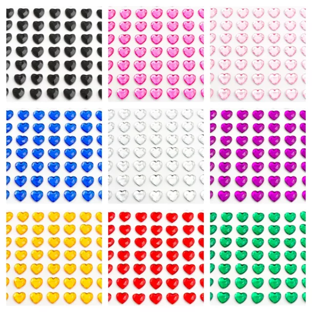 6mm Pearl Hearts Self Adhesive Stick on Craft Sticker Gems for Wedding  Invites 