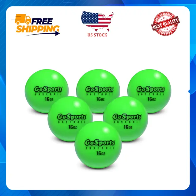 Weighted Training Ball Set Hitting/Pitching Baseball Heavy Duty 6 Pack Green New