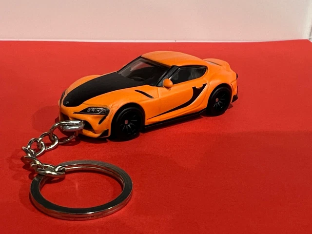 Custom Hot Wheels ‘21 Toyota GR Supra Keychain Key Ring Key Chain Key FOB 