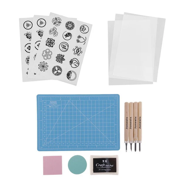 14 Pieces/Set DIY Rubber Stamp Carving Block Kit for crafts
