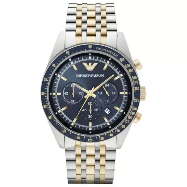 Men's silver stainless steel emporio armani watch ar5860 deals