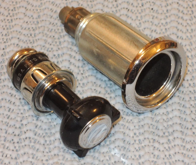 NOS 1949 1950 Pontiac Cigarette Lighter with Nice Receptacle, OEM WOW! 6 volt