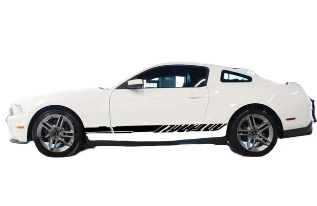 2 PCS Car Sticker Side Door Stripe For Ford Mustang Graphic Vinyl Decal Wraps