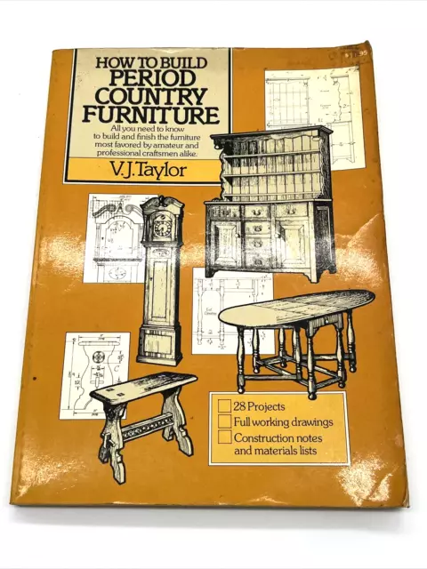 How To Build Period Country Furniture Book  VJ Taylor Guide Manual