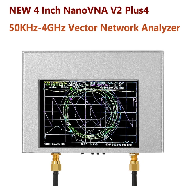 NANOVNA V2 PLUS4 50KHz~4GHz Vector Network Analyzer 4 Inch Shortwave HF ...