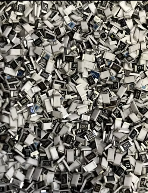 1LB  SCRAP SILVER SMD SMT Chip Resistors Scrap Silver Ruthenium New
