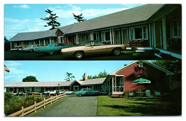 1960s Highbrook Motel, Bar Harbor, Maine Postcard