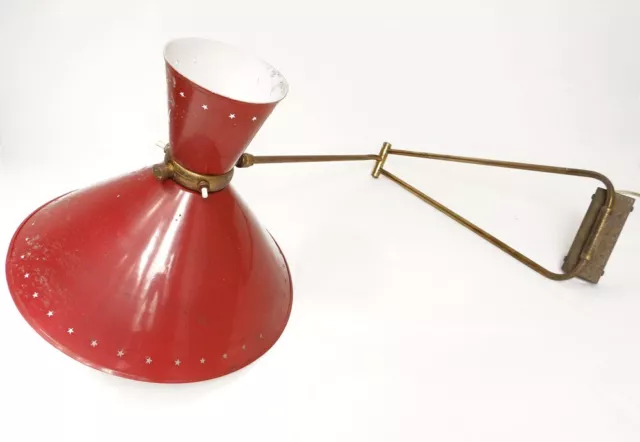 Lampe Vorbau Diabolo René Lunel Mathieu Blech Sterne Messing Design Xxème