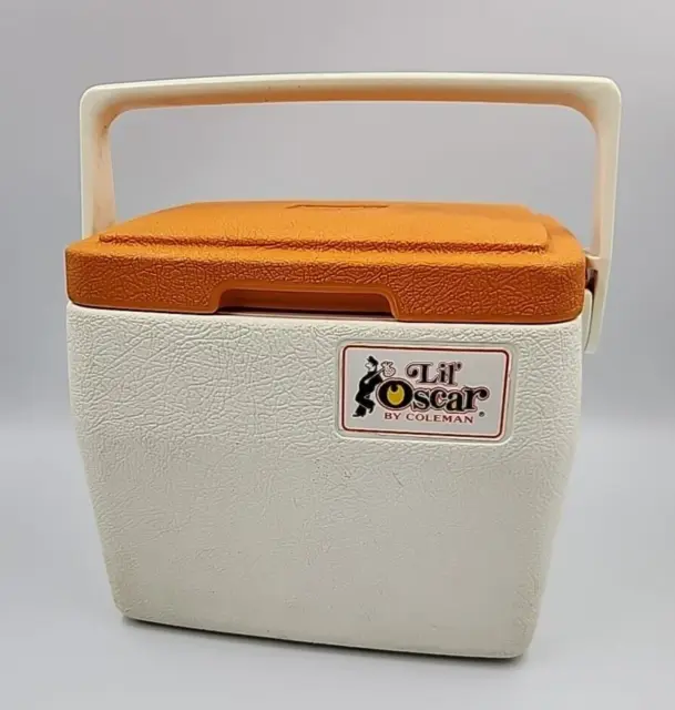 Coleman Lil Oscar Cooler Ice Chest Orange & White Camping Hunting Fishing # 5272