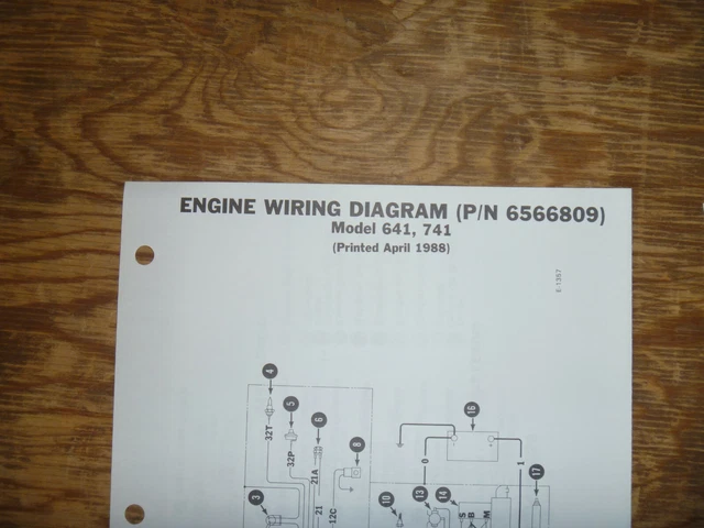 BOBCAT 641 741 Skid Steer Engine Electrical Wiring Diagram Schematic