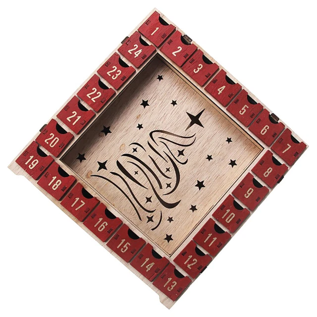 1 pieza Artesanía Creativa de Madera Adorno Escena de Navidad Decoración Navidad