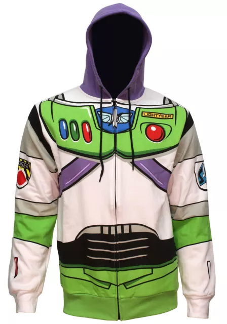 Disney Pixar Toy Story Men's I Am Buzz Lightyear Costume Adult Zip Hoodie