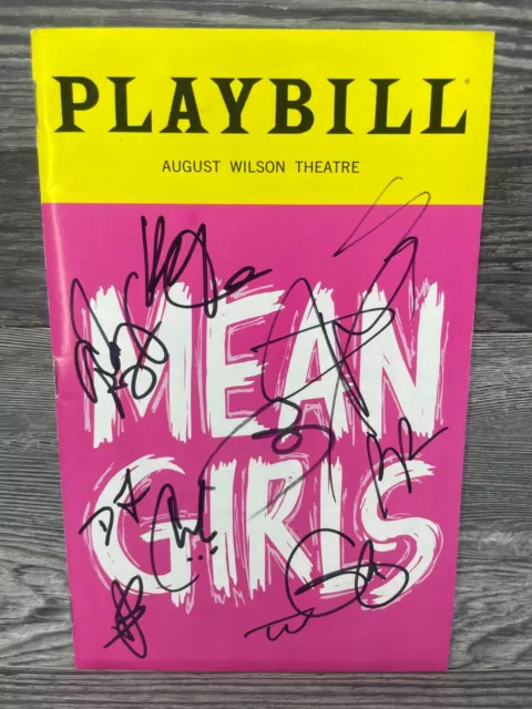 Mean Girls, Cast Signed, Playbill, March 2020, August Wilson Theatre