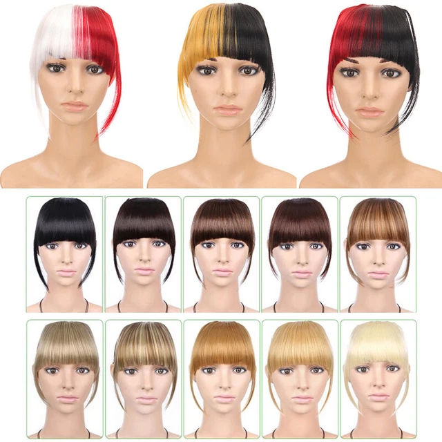 Falsa acconciatura pony estensione capelli clip frange stile pony fini capelli anteriori