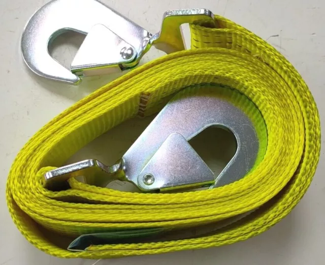 4x4 Recovery Towing Strap With SnapHooks 5T Hi Vis 1m To 30m Off Road Tree Strop