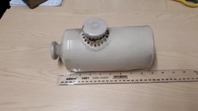 Vintage Keramik Heißwasserflasche Steinzeug inkl. Stopfen WOHLTÄTIGKEITSVERKAUF