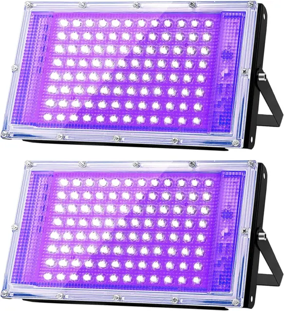 100W LED Luce Nera UV, Potente Faretto UV, IP66, Lampada UV 395-400 Nm Con Inter