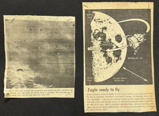 VTG Chicago Sun Times APOLLO 11 ARMSTRONG ALDREN NASA 7/20/1969  MOON Newspaper