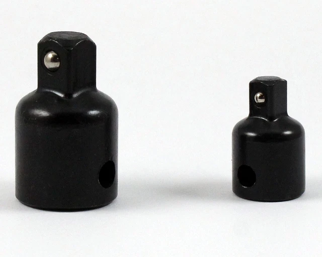 2 pc 1/2" to 3/8" 1/4 Drive Socket Reducer Wrench Ratchet Adapter Air Impact Set