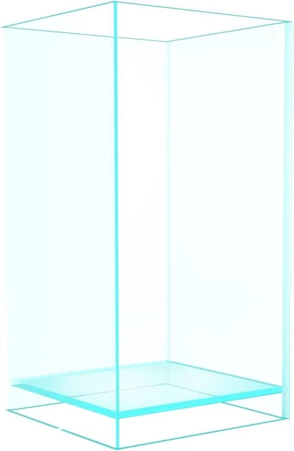 2 Gal Fish Tank Aquarium Rimless Low Iron Nova Ultra-White Translucent Glass New