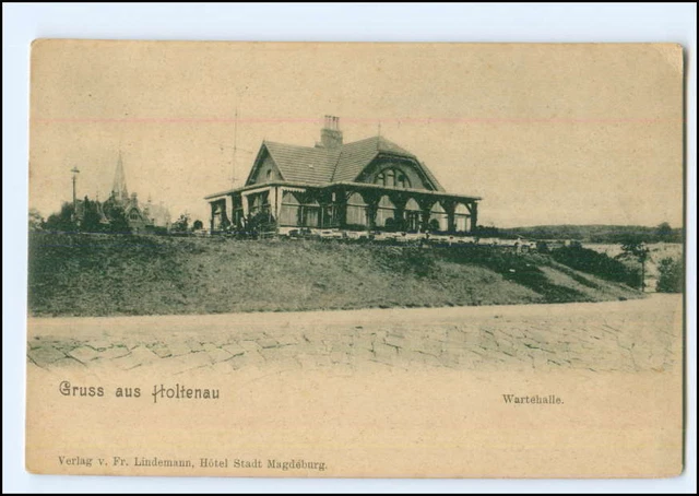 Y14543/ Kiel Holtenau Wartehalle AK ca.1900