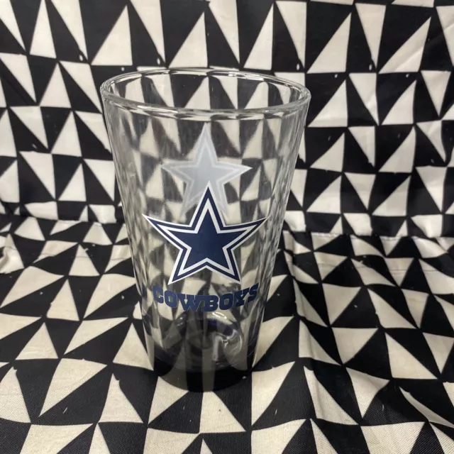 NFL Dallas Cowboys  Clear  Beer Glass Cup Mug Football