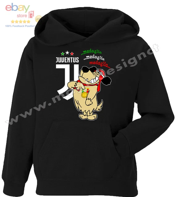 FELPA JUVENTUS MUTTLEY medaglia felpa cappuccio tascone bambino uomo EUR  23,90 - PicClick IT