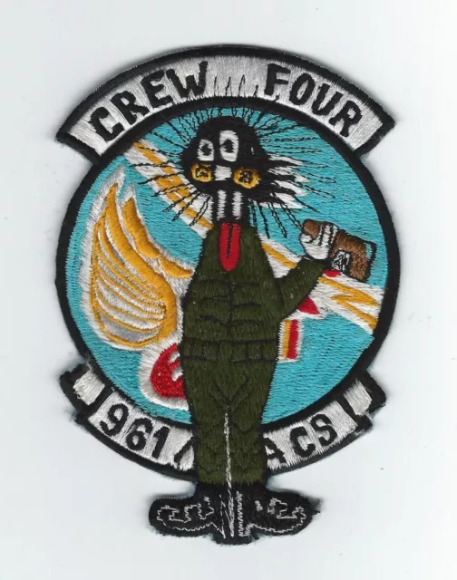 80's 961st AIR WARNING &CONTROL SQUADRON "CREW FOUR" (ASIAN MADE)  patch