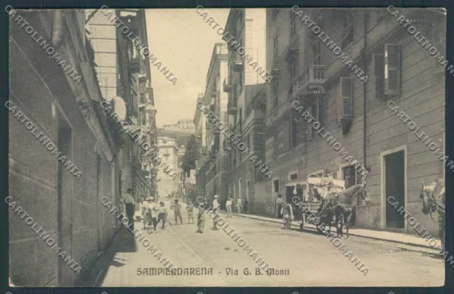 Genoa Sampierdarena Via Monti Postcard EE3769