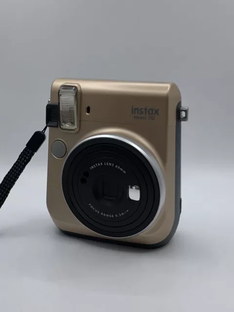 FUJIFILM INSTAX MINI 70 Instant Film Camera in Stardust Gold - Mint Condition