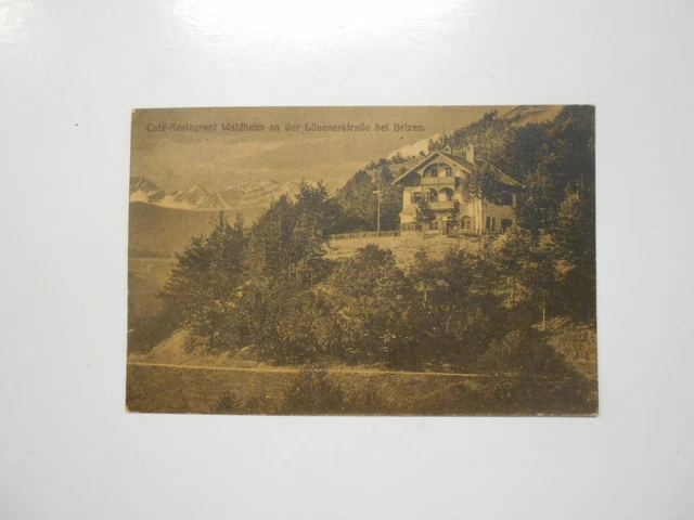 Cartolina Trentino Alto Adige Bolzano Bressanone Cafe Restaurant Waldheim