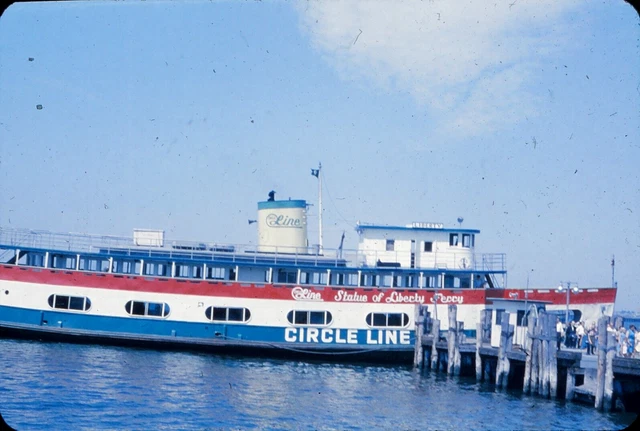 ONYC Original Slide - 1960s New York  Circle Line Statue of Liberty Ferry  #56