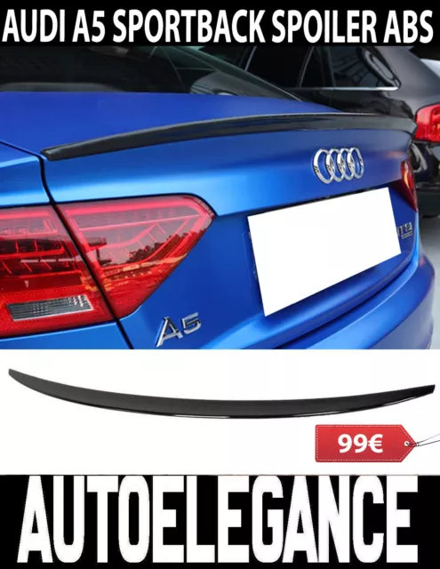 Spoiler Posteriore Sul Cofano Audi A5 Sportback 5 Porte Look S5 Sline Abs Nero