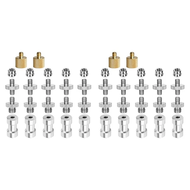 44Pack Camera Screw Adapter 1/4 to 1/4 Screw 1/4 to 3/8 Tripod Screw8598
