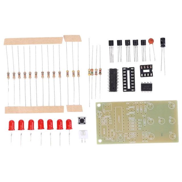 Kit DIY LED NE555 + CD4017 - Circuit Lumière Stroboscopique Et Eau Qui Coule Pour Débutants Électronique