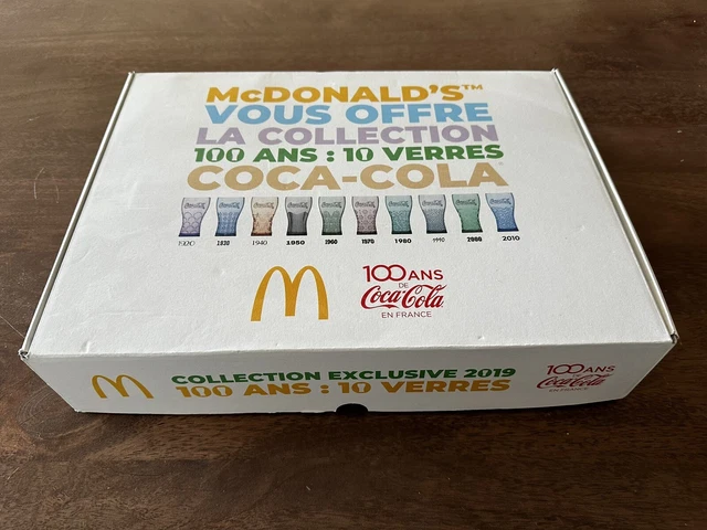 COFFRET 100 ANS McDonald’s, 10 Verres coca cola Mcdo EUR 75,00