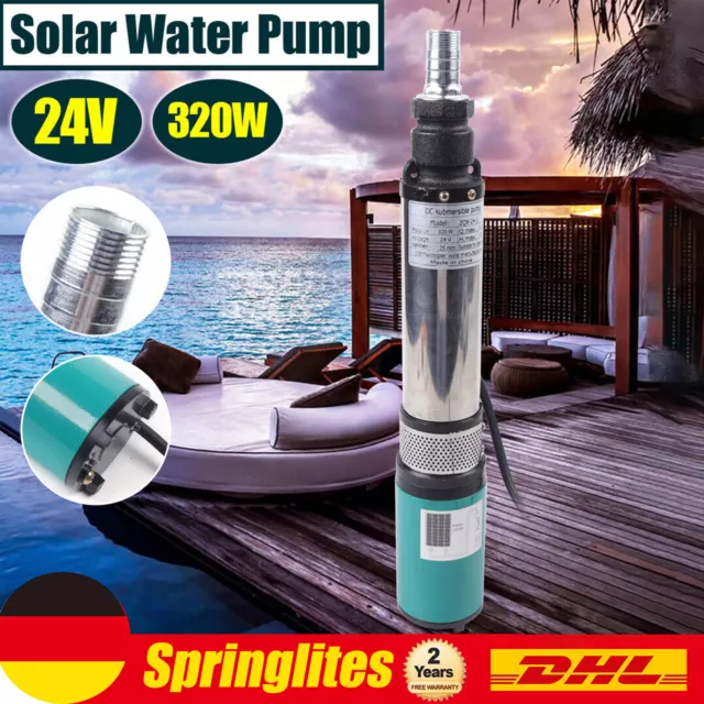 Pompa acqua 320 w DC24v pompa solare sommersa pompa pozzo profondo pompa sommergibile da giardino
