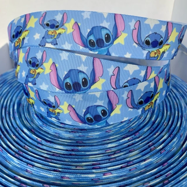 Children Ribbon YARD DISNEY STITCH Lilo Children Grosgrain Ribbon Character Craft Cake ...