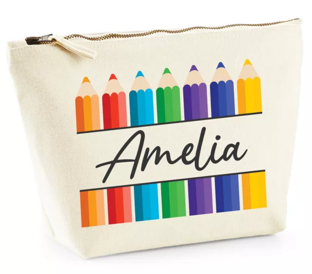 Personalised Pencil Case School Bag Girls Boys Any Name Stationery Gift